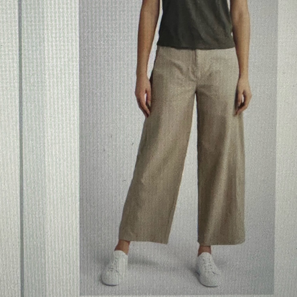 Eileen Fisher Women's Wide Leg Hemp Cropped pants